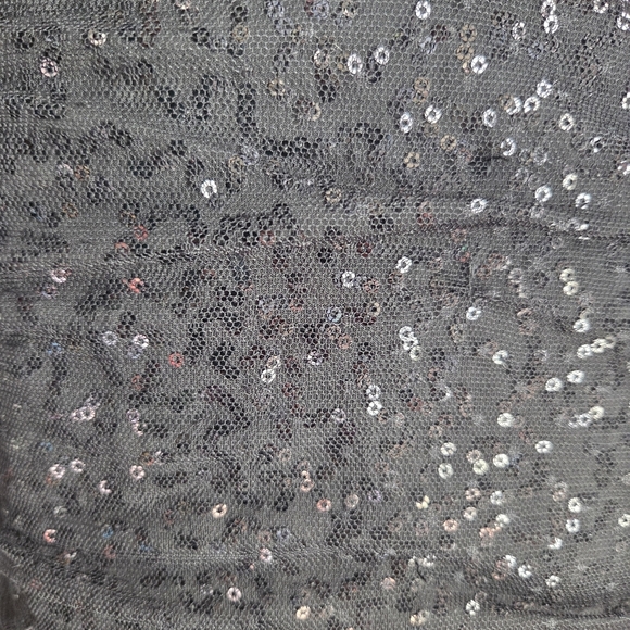 Frank Lyman Design Black Netted Sequin Dress Size 8 - Picture 3 of 5